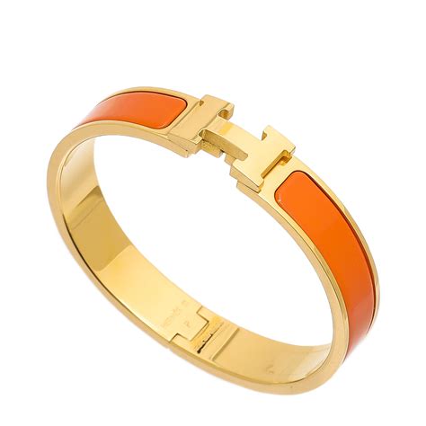 hermes clic h bracelet orange.